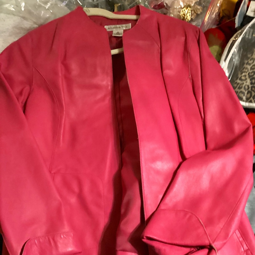 PRESTON AND YORK PINK LAMB SKIN JACKET